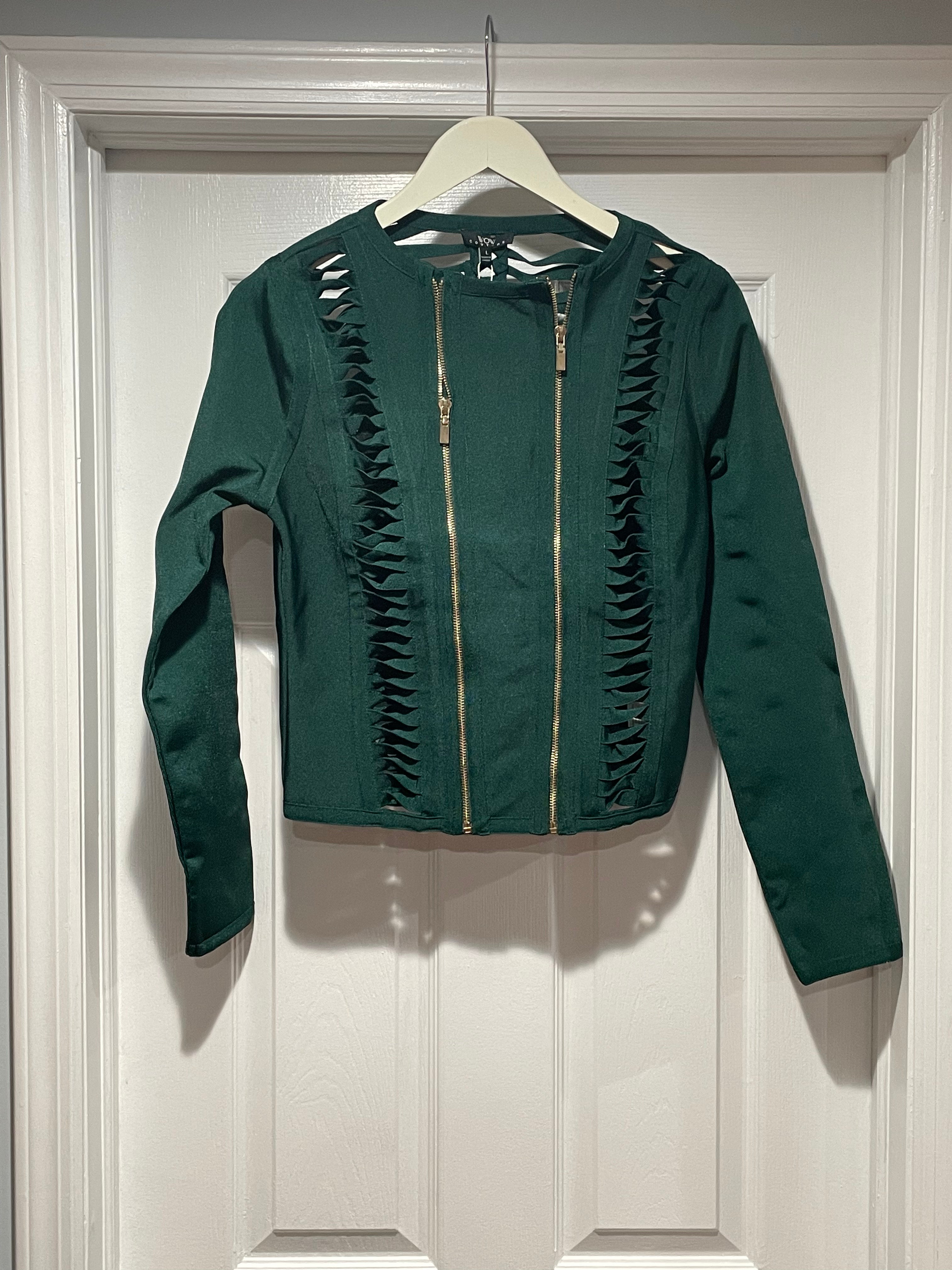 Hunter Green Cut Out Jacket