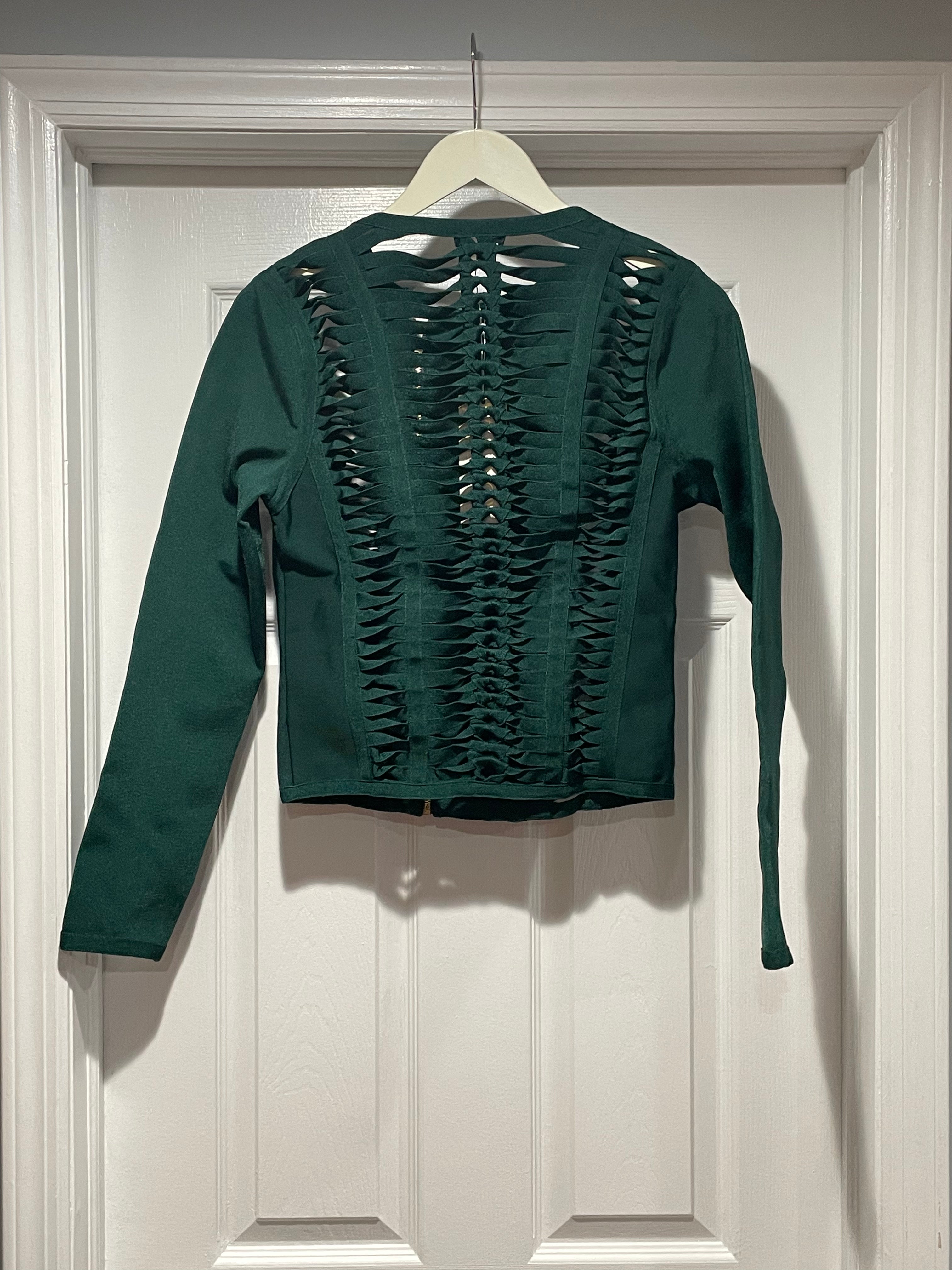 Hunter Green Cut Out Jacket